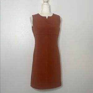 Patty Kim Sienna orange sleeveless shift dress size small